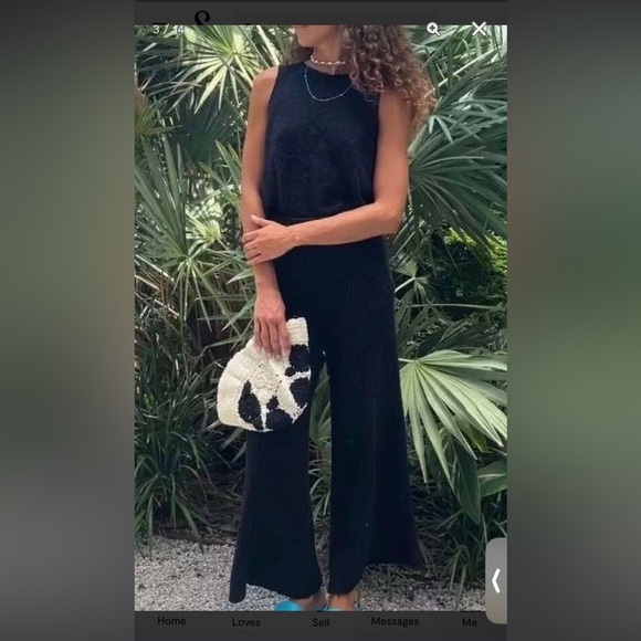 Free People Beach Adelaide Sweater Knit Wide Leg Pants Size SP - Picture 14 of 14